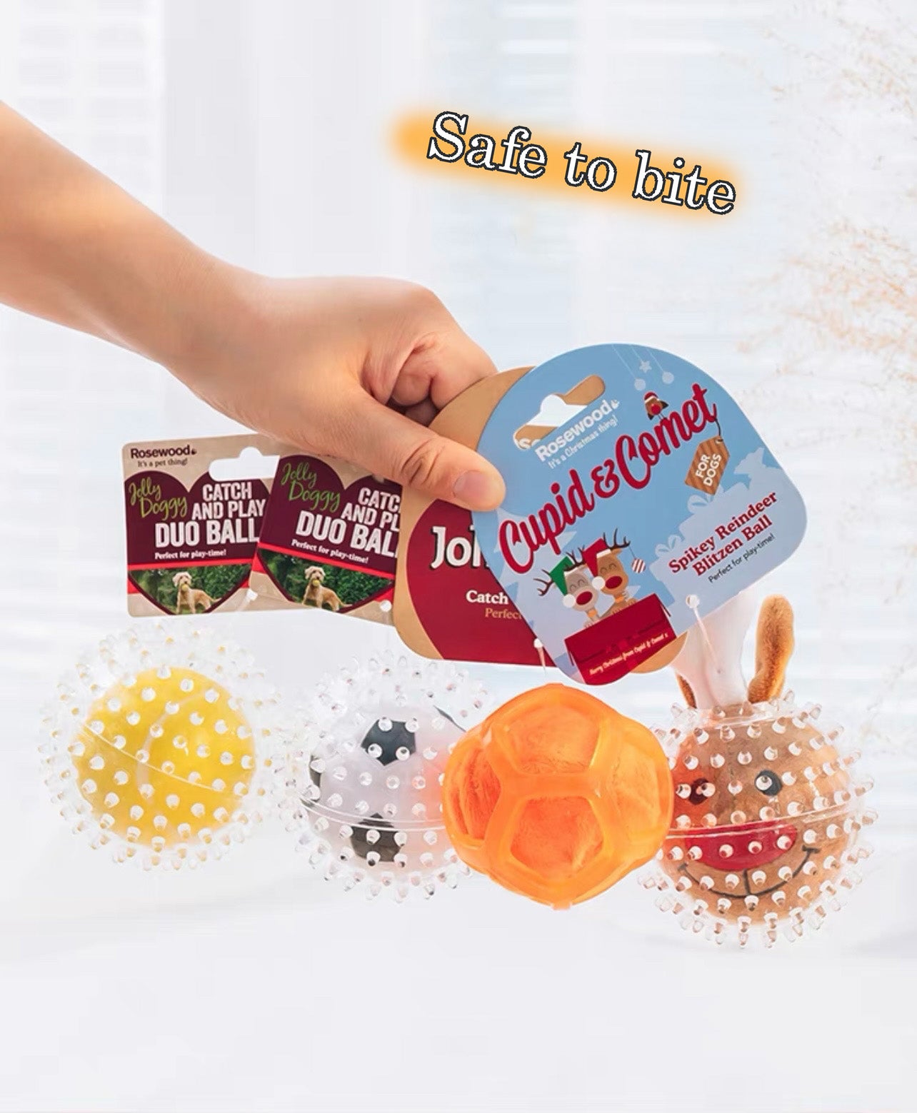 Rosewood Jolly Doggy Ball, Catch Play, 4-ball – Joy Paw